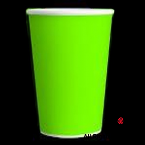 VASO POLIPAPEL 240CC VERDE FLUO X 8